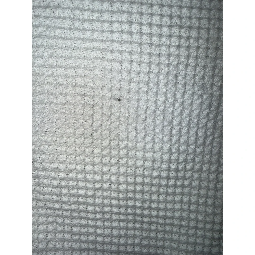 Vtg Baby Morgan Blanket Waffle Weave‎ Knit Thermal White authentic tag
